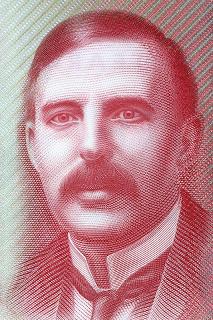Ernest Rutherford a portrait from New Zealand money