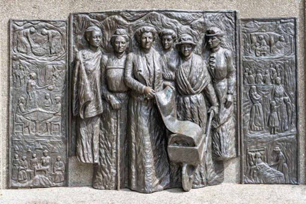 Kate Sheppard Memorial in Christchurch, New Zealand
