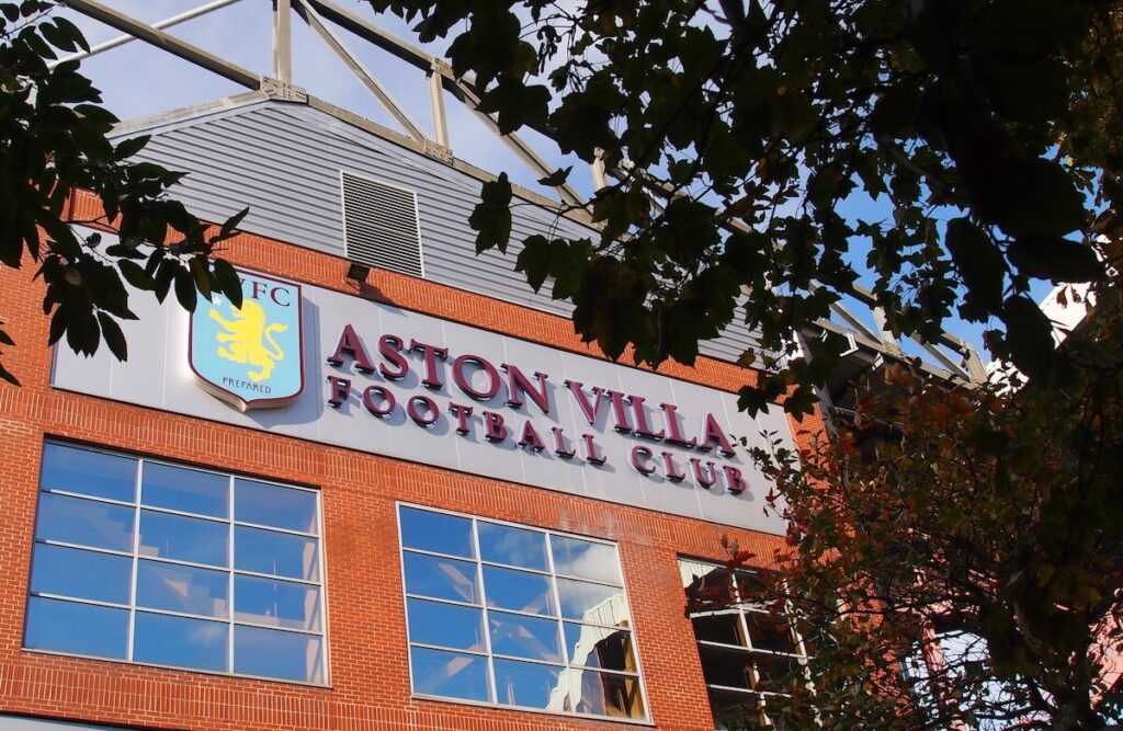 outside the Villa Park, the home ground of Aston Villa Football Club