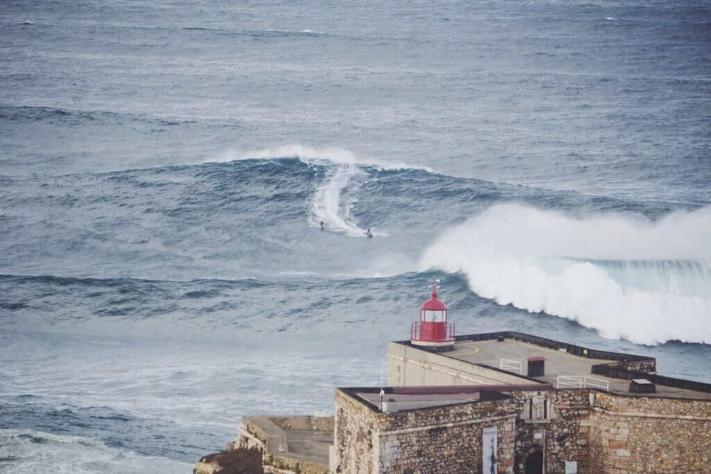 lighthouse waves