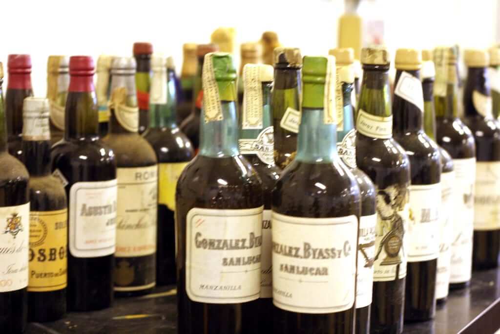 bottles of sherry