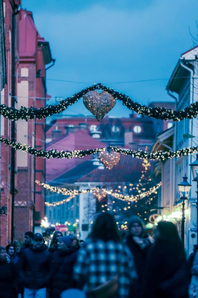festive street in Sweden