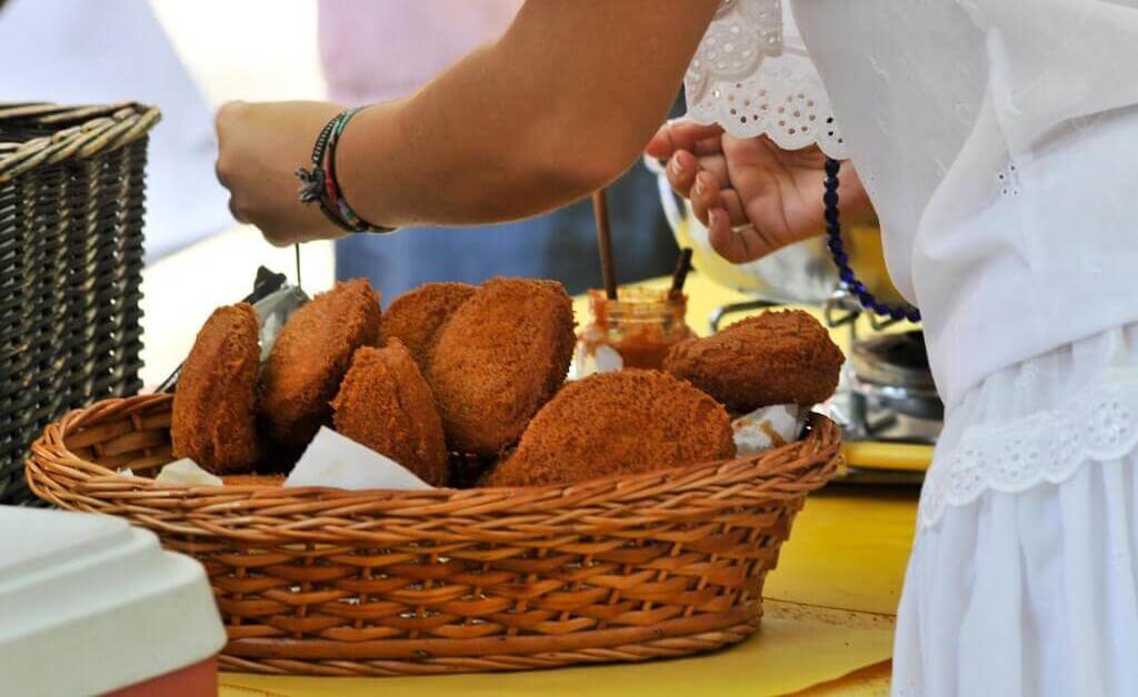 Acarajés, a kind of black-eyed pea fritters, are one of the icons of the cuisine of the northeastern state of Bahia.