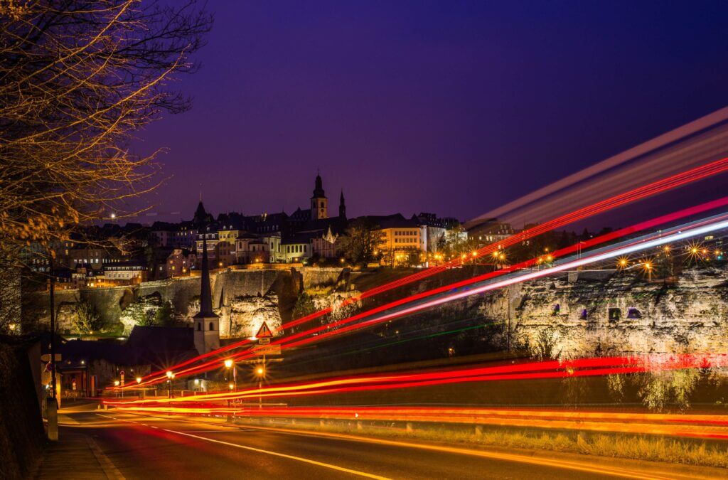 Luxembourg city at night