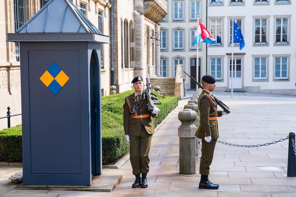 Palace Guards at the Palace of the Grand Duke in Luxembourg