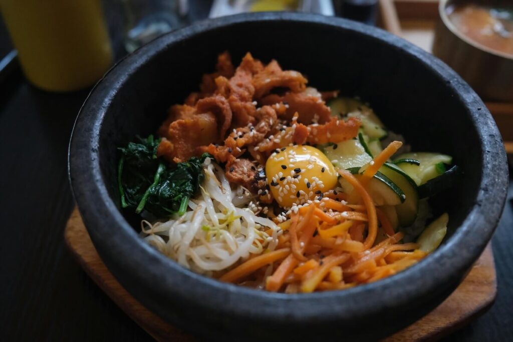 bowl of dolsot (stone pot) bibimbap