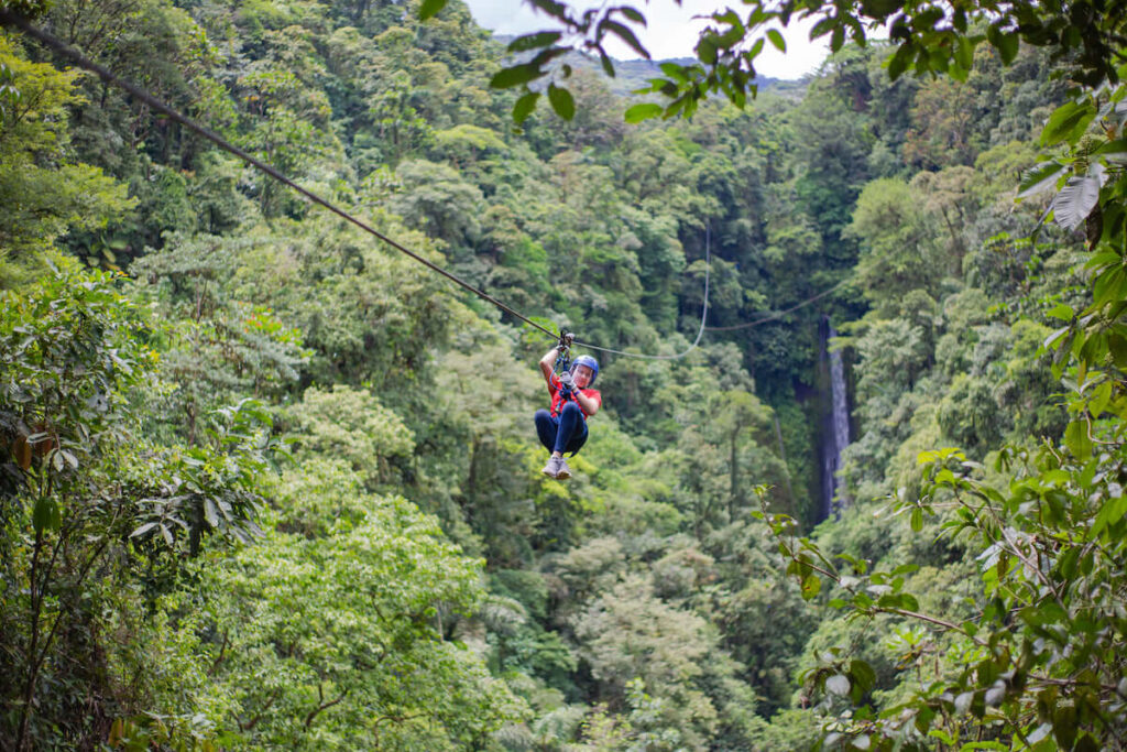 Arenal National Park has one of the best ziplines in Costa Rica