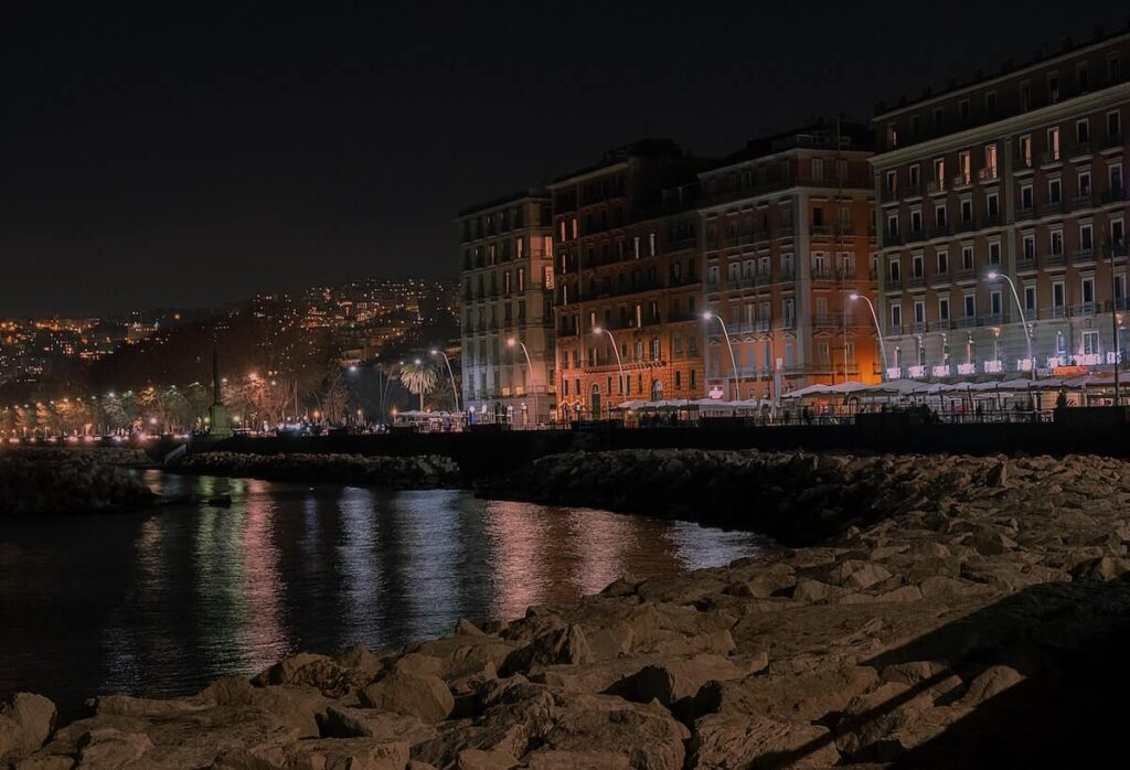 Lungomare Caracciolo Naples at night