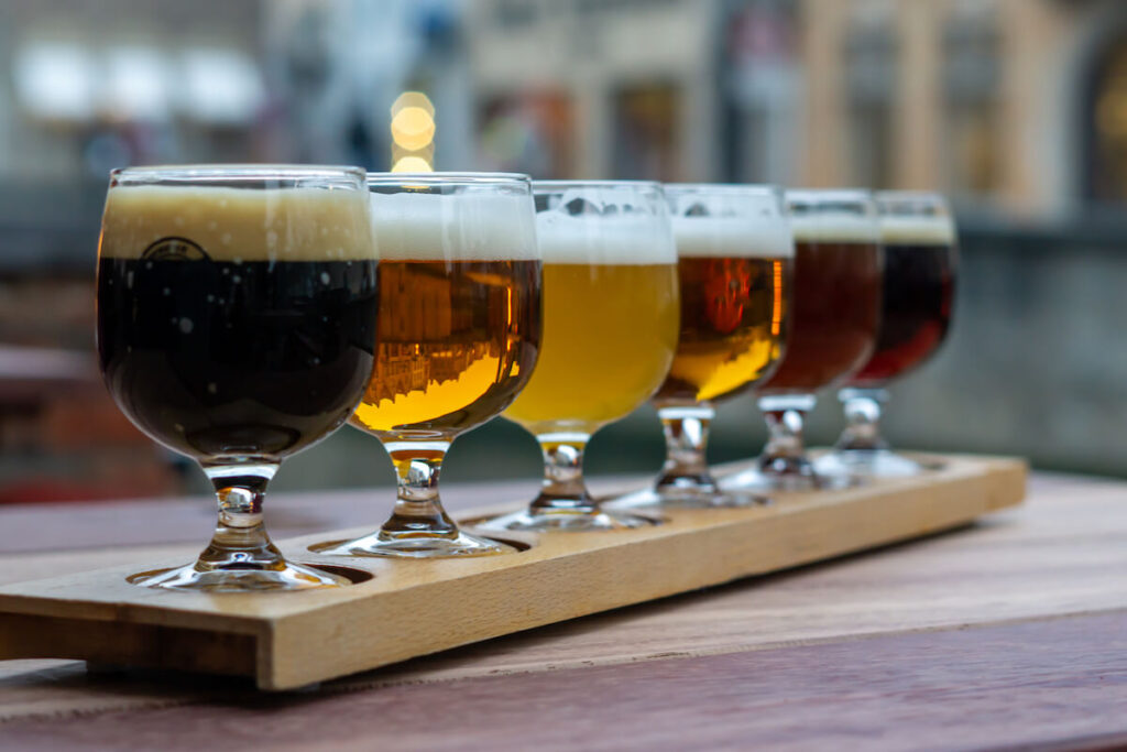 Glasses of Craft Beer