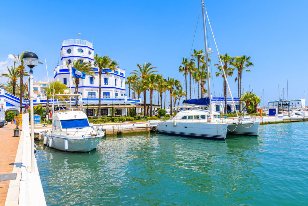 boat docked at Costa Del Sol