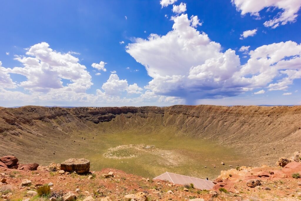 Winslow Meteor Crater, also known as Barringer Crater, on the Colorado Plateau
