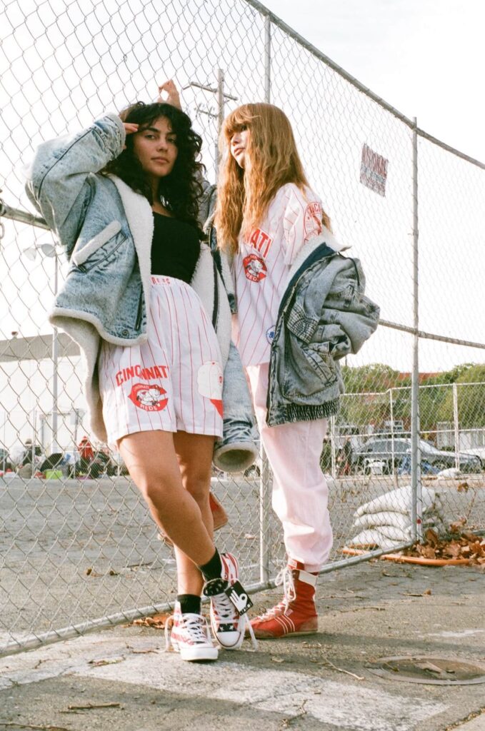 women wearing Cincinnati themed jersey