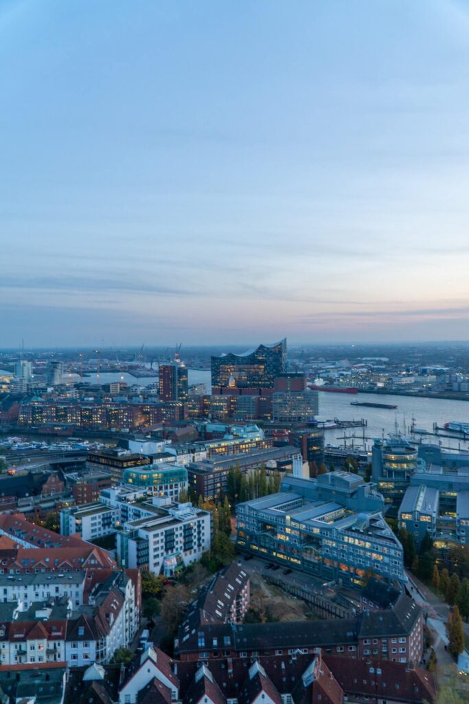 aerial view of Hamburg