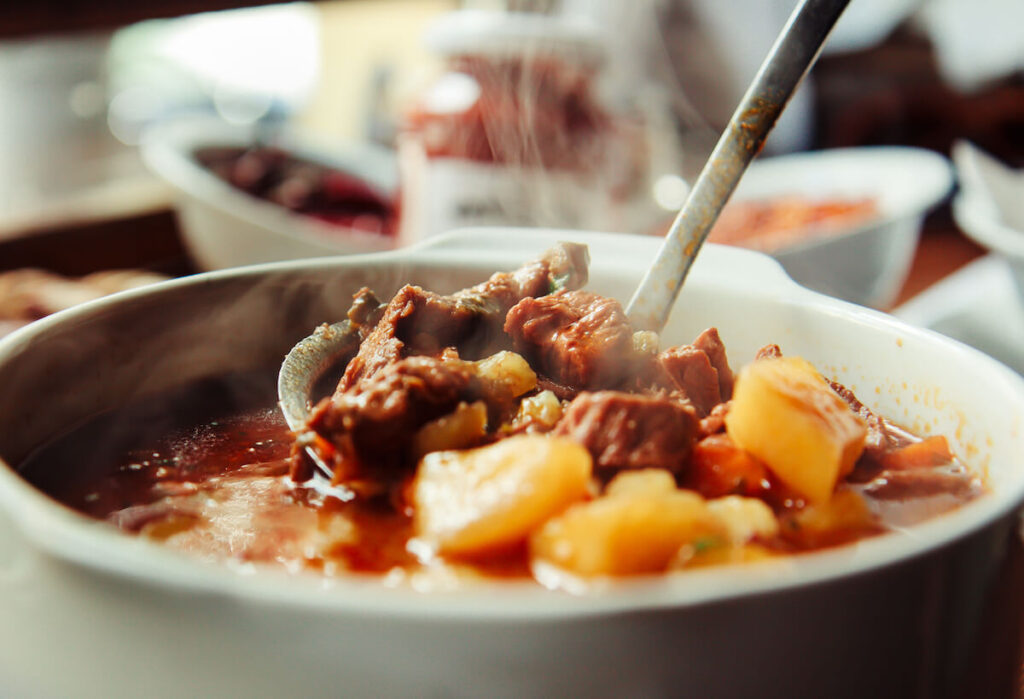 goulash, a popular Hungarian dish