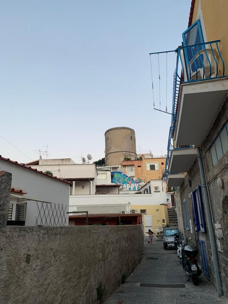 narrow street in Ischia