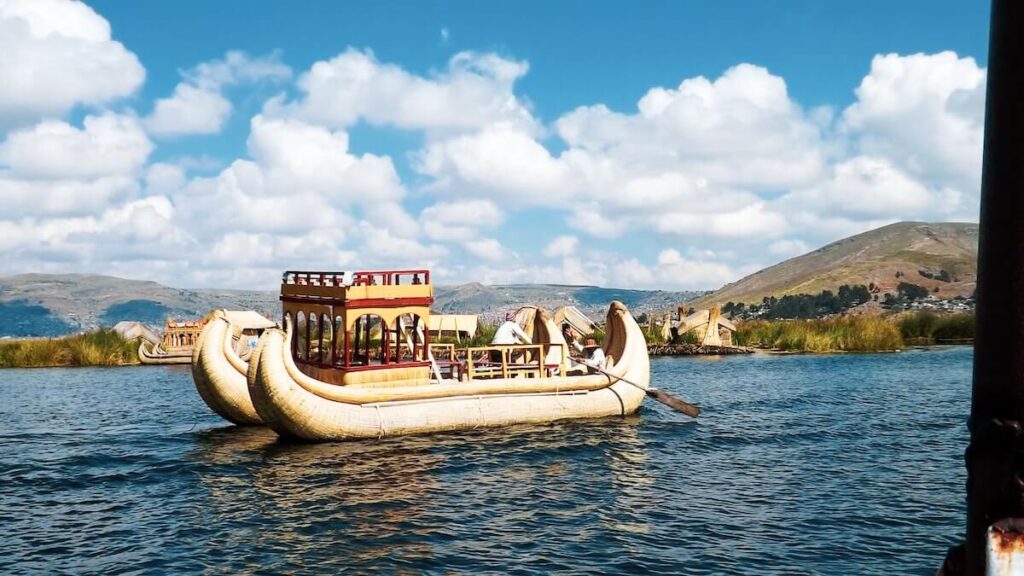 Boat at Lake Titicaca Peru