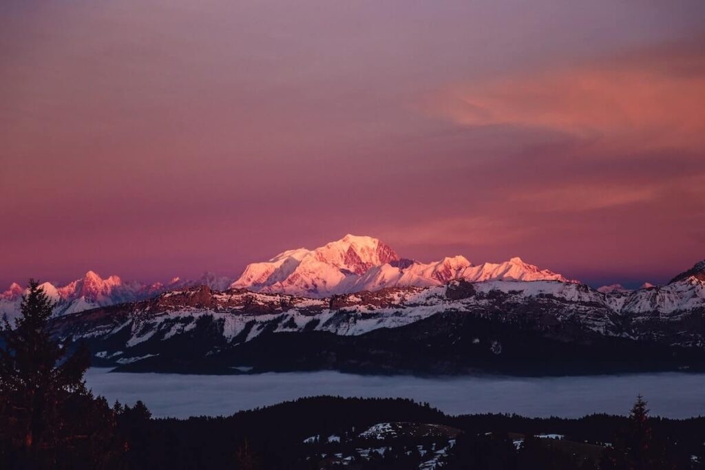 Sunset over Mont Blanc