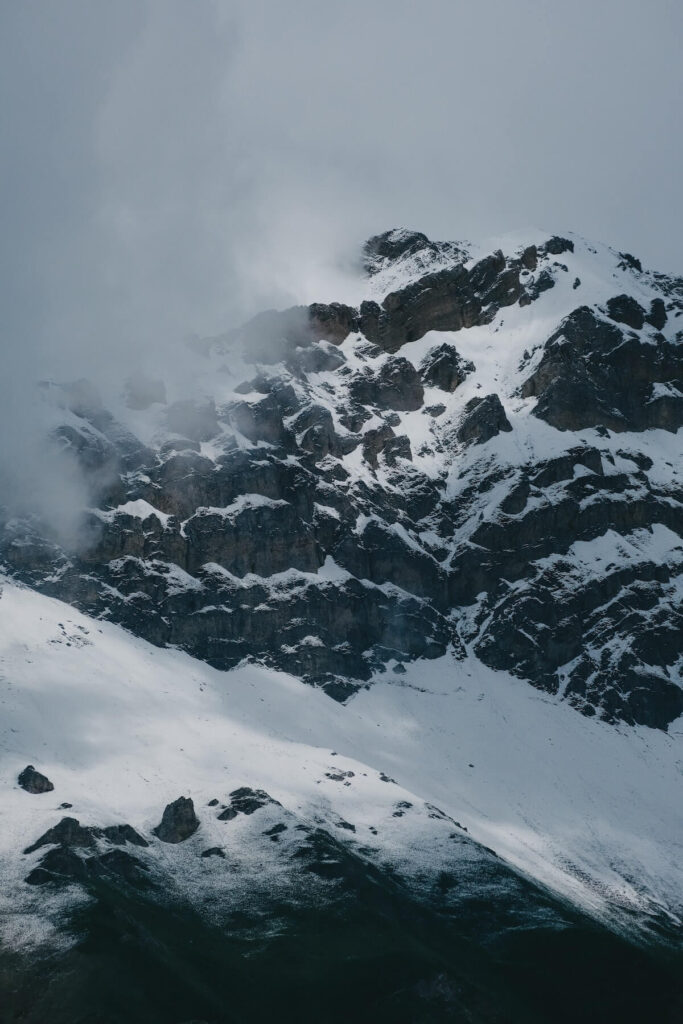 Icy peaks of Mount Dzhimara