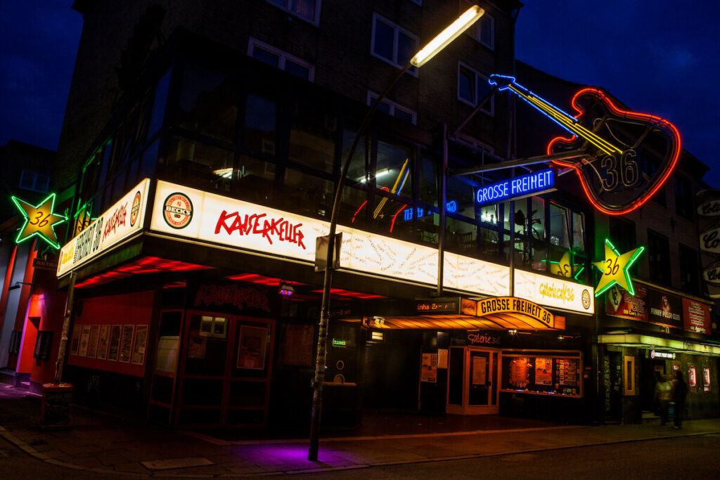 The Kaiserkeller music club in the St. Pauli quarter of Hamburg