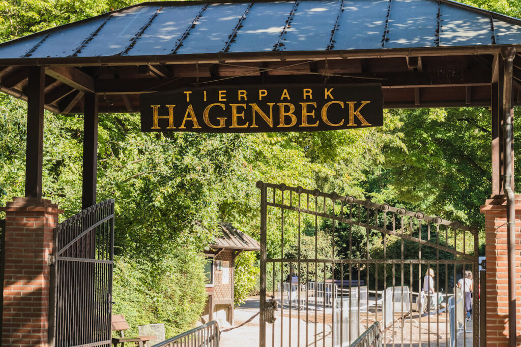 The main entrance of the zoo "Hagenbeck" in Hamburg
