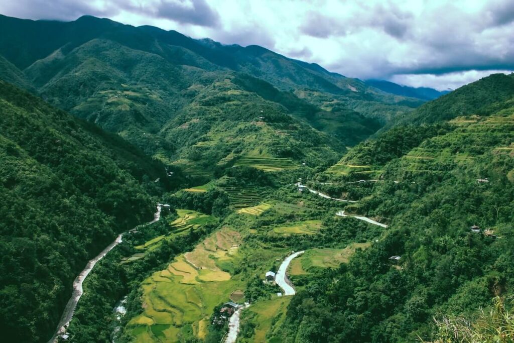panoramic view of Banaue Rice Terraces in the Philippines