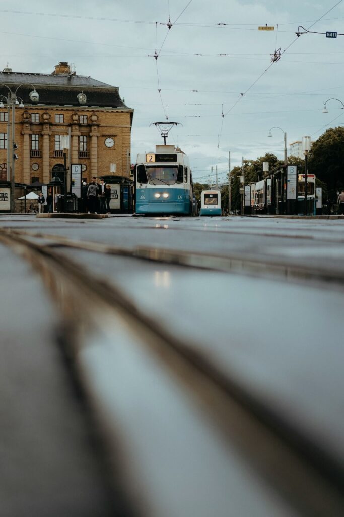 Gothenburg tram approaching