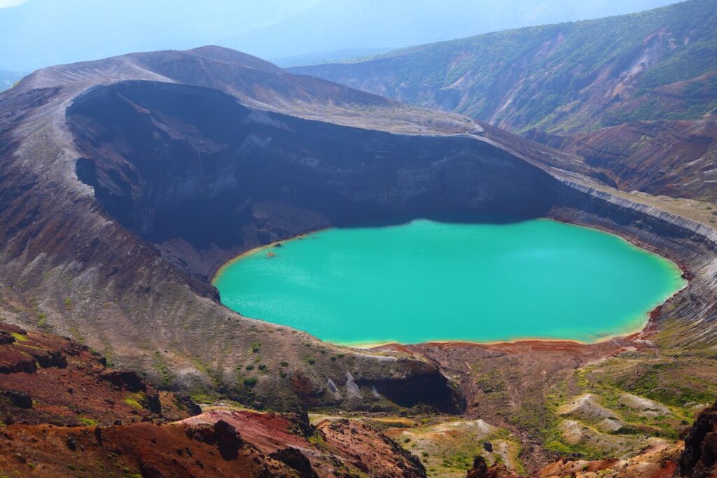 crater lake in Mt. Zao, Miyagi, Japan