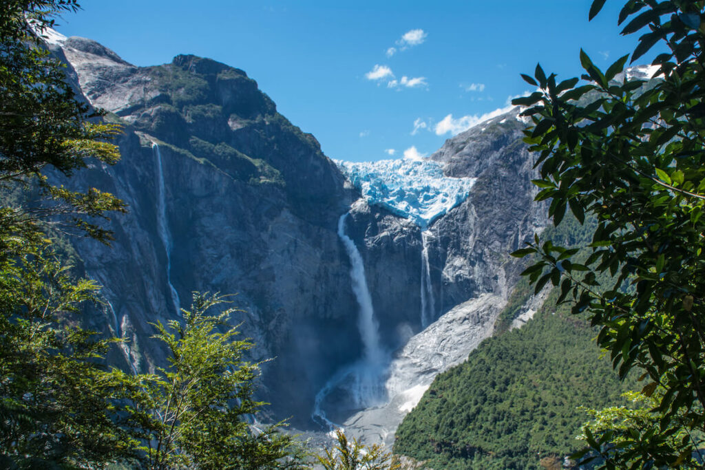 Ventisquero Colgante (Hanging Glacier) in Queulat National Park, Patagonia, Chile, South America