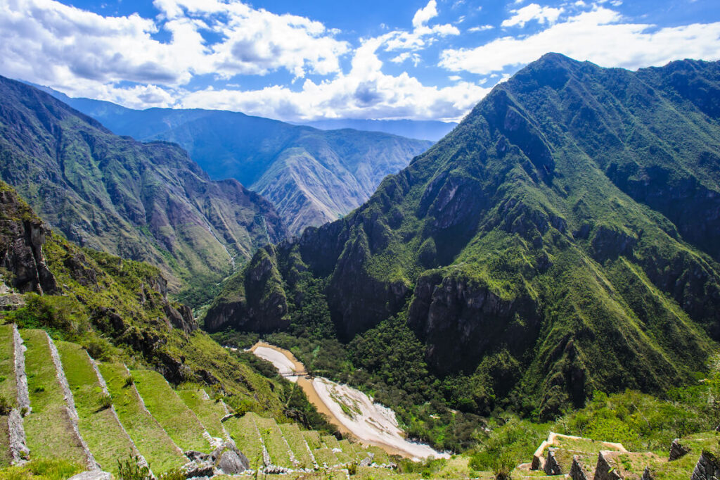 top view of Sacred Valley in Peru