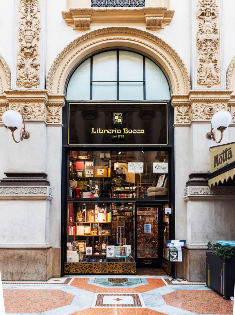Libreria Bocca Store in Galleria Vittorio Emanuele II in Milano, Italy