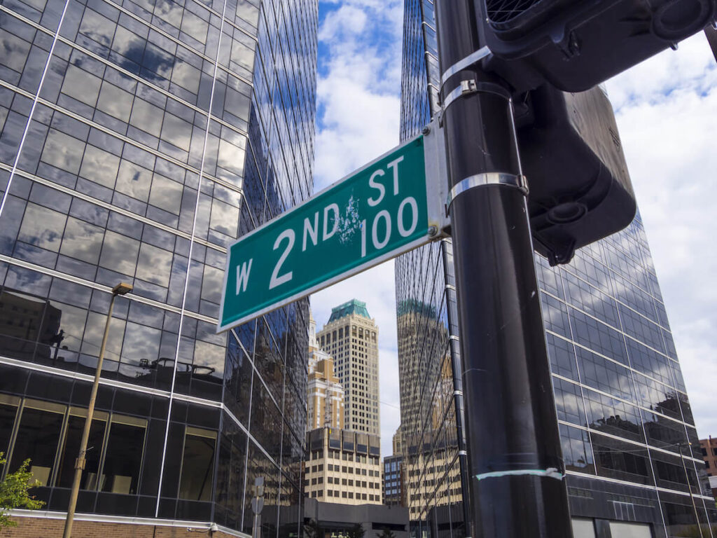 Street sign in Downtown Tulsa
