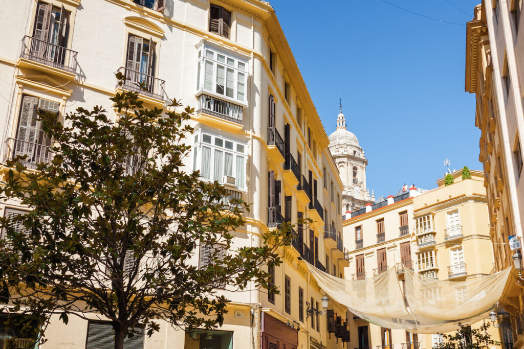 Granada street in Malaga, Andalusia province, Spain