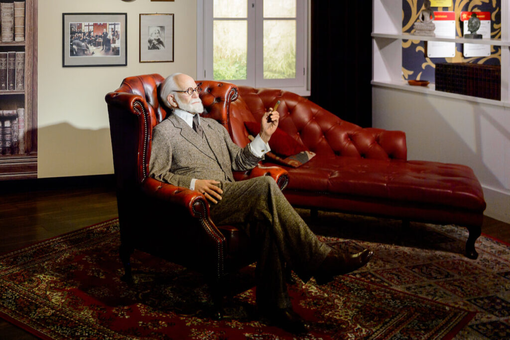 Sigmund Freud replica at the Madame Tussauds wax museum in Vienna