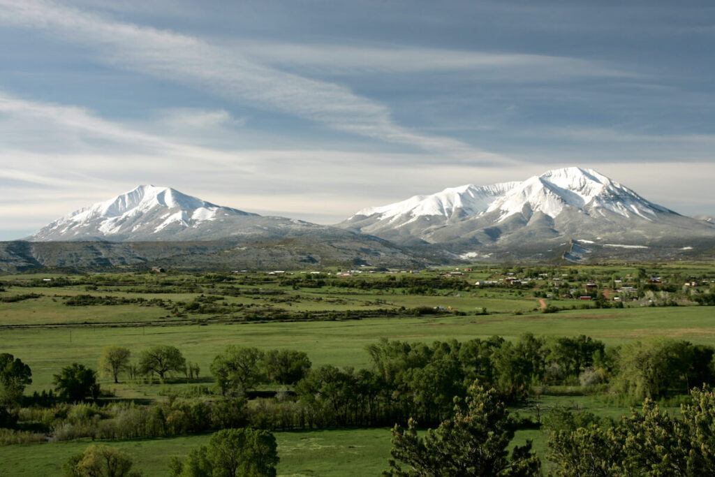 View of the Spanish Peaks from La Veta Colorado