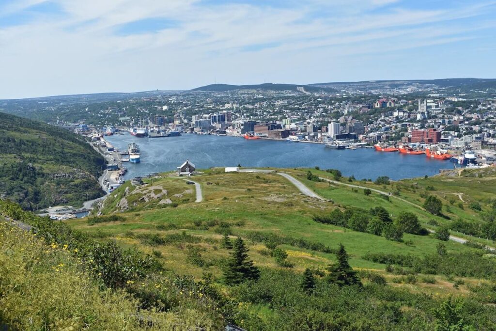 aerial view of St. John's downtown