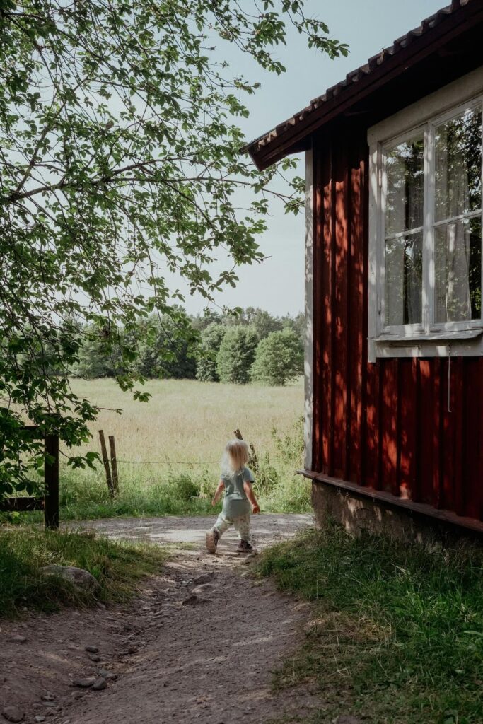 Swedish kid outside
