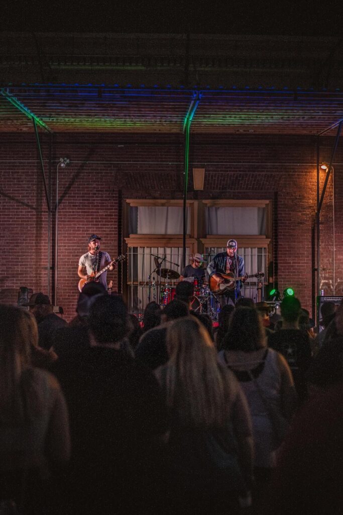 Folk band onstage at butte montana