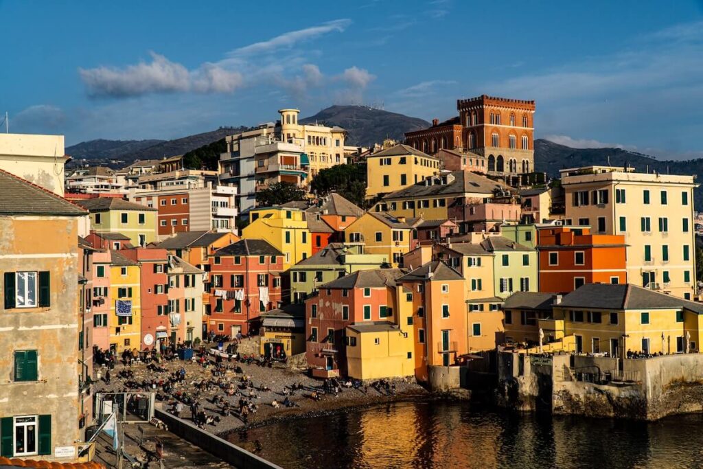 colorful houses in Genoa