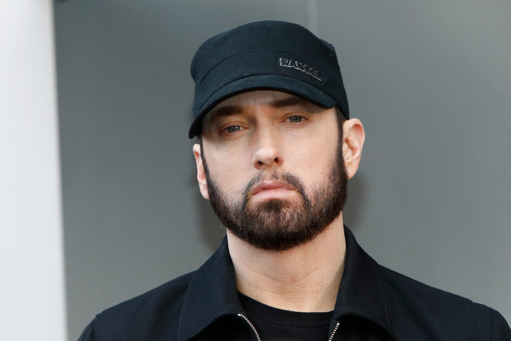 Eminem, Marshall Bruce Mathers III at the 50 Cent Star Ceremony on the Hollywood Walk of Fame in Los Angeles, CA