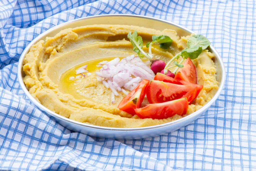Greek fava traditional spread, mashed yellow lentils