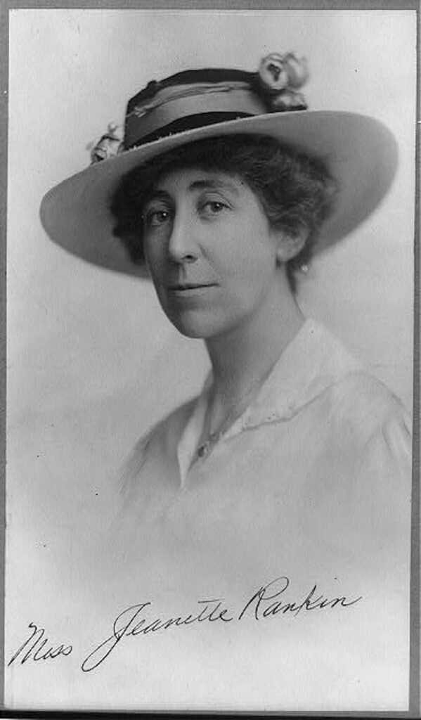 vintage portrait of Jeannette Rankin,