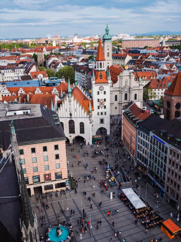 Marienplatz at Munich city center