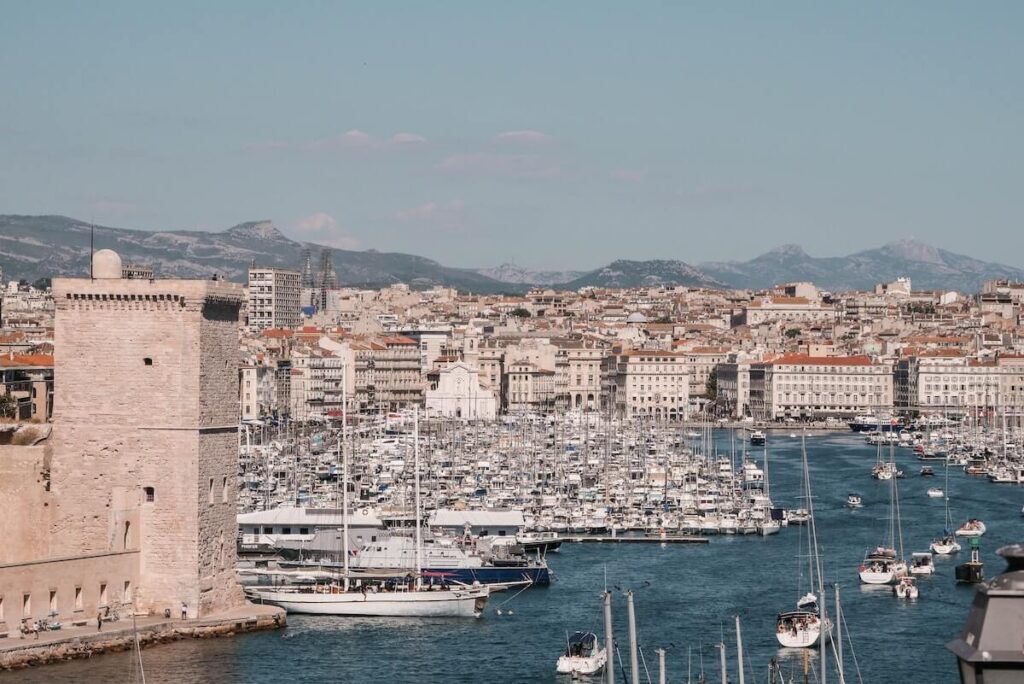 view of Old Port in Marseille