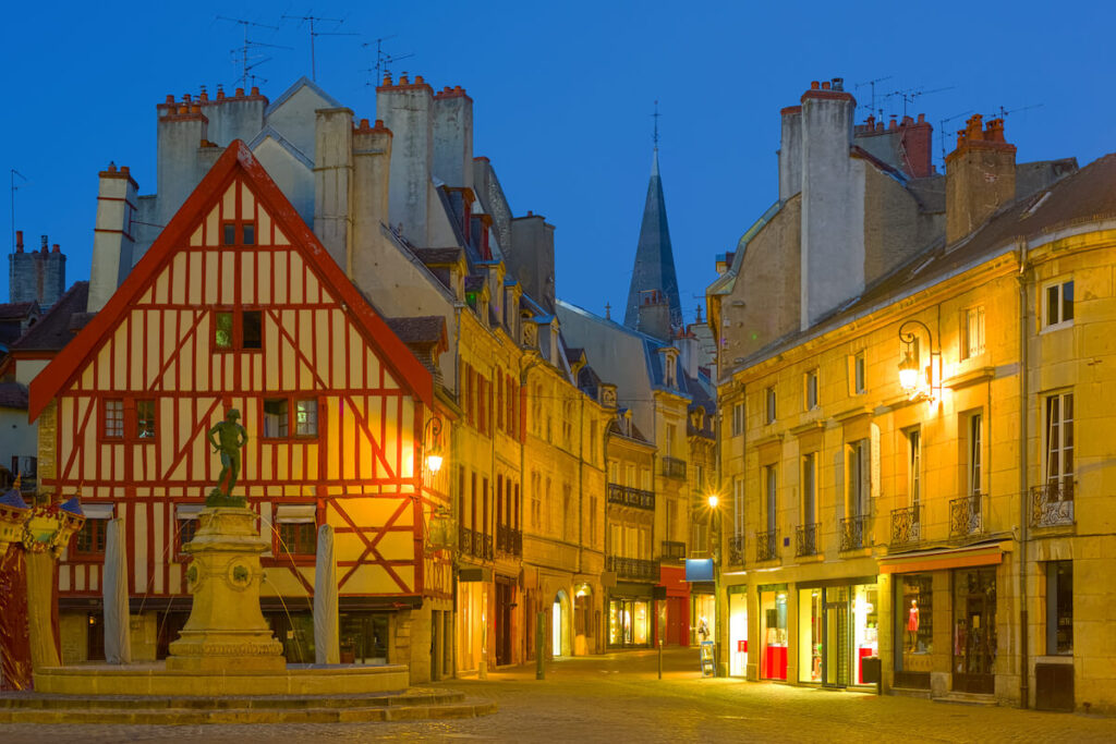 View of Dijon in a summer night