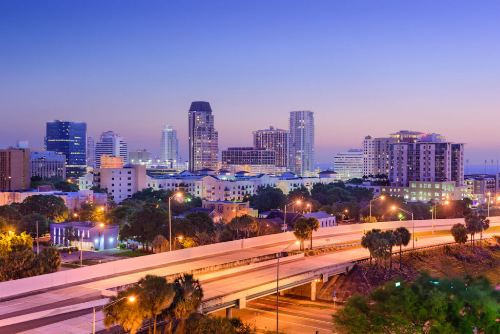 Night sky at St. Petersburg, Florida
