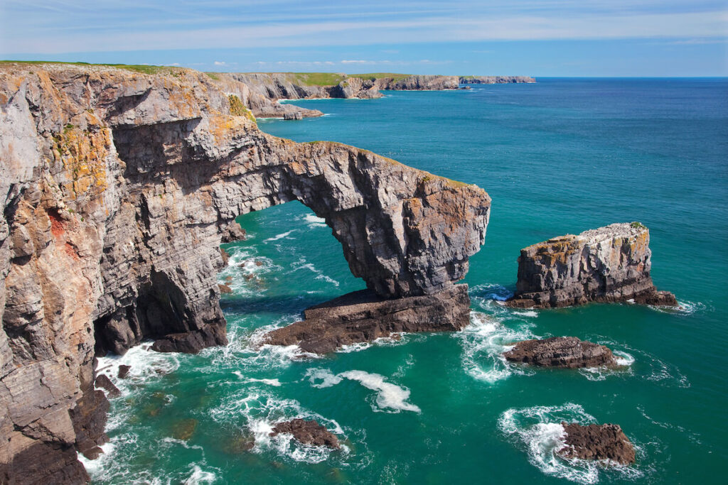Green Bridge of Wales, Pembrokeshire Coast, Wales, U.K