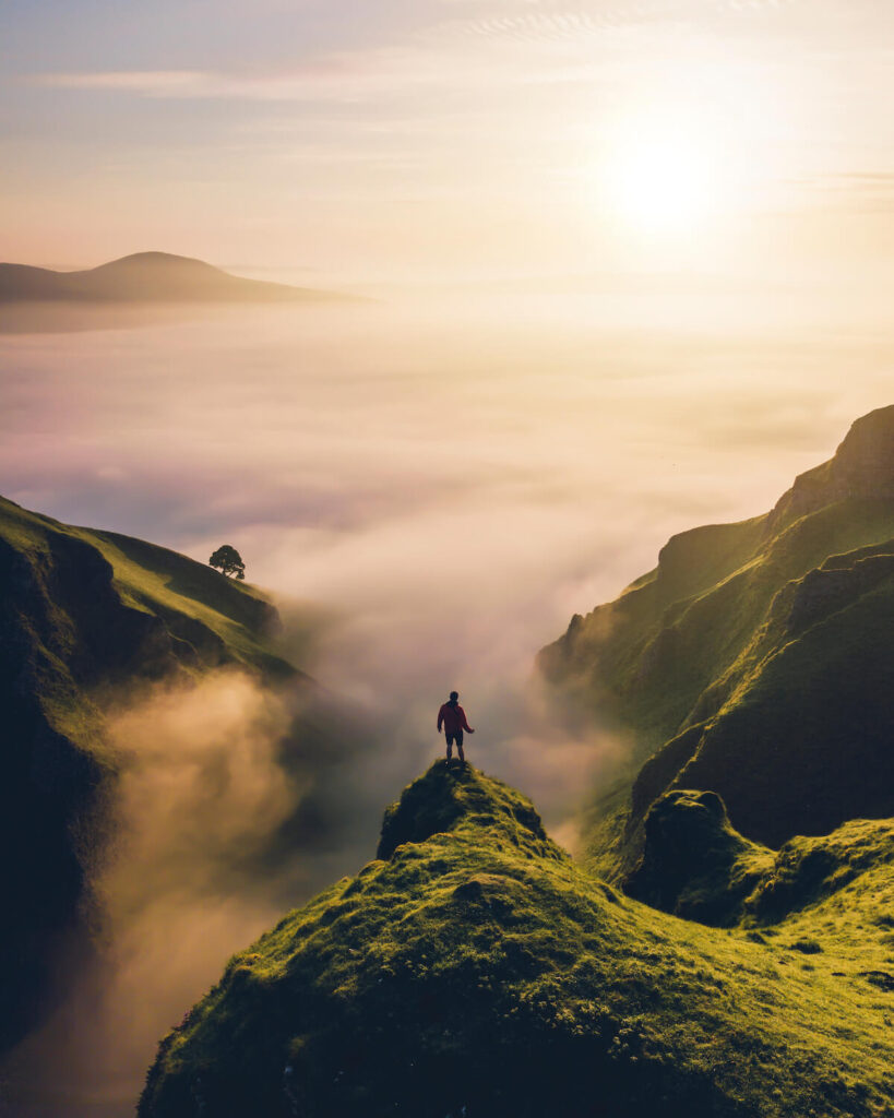 Winnats Pass in the peak District of Derbyshire, England