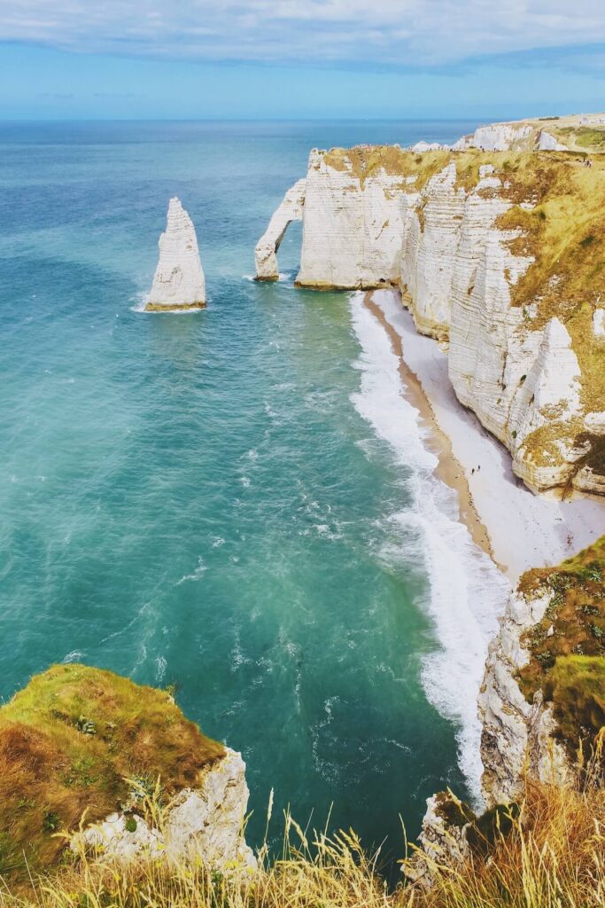 Aerial view of Étretat