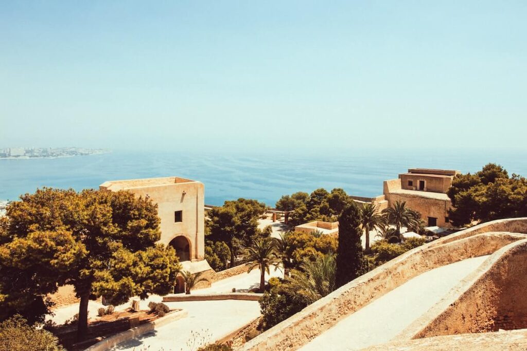 Alcazaba on a hot summer day
