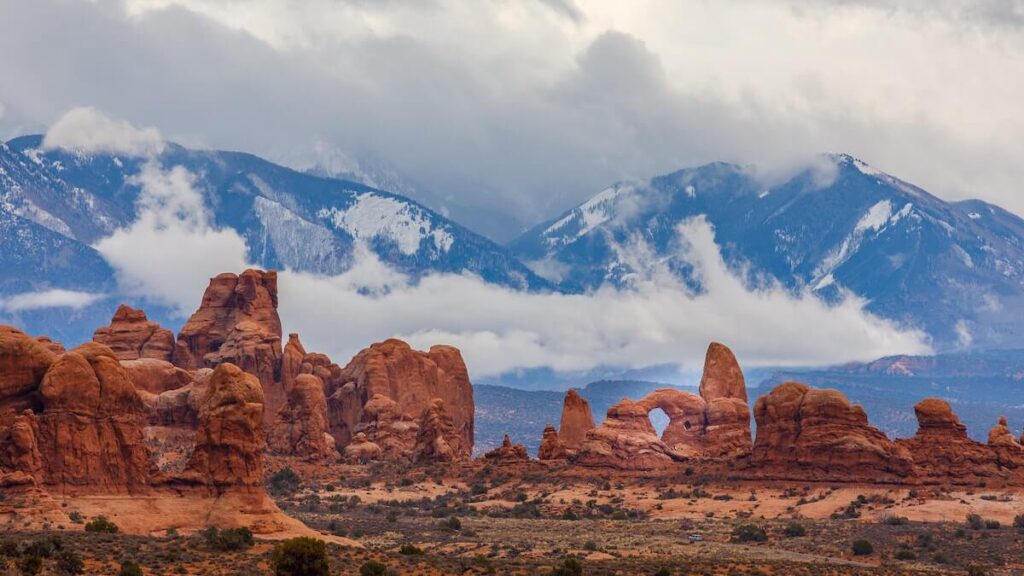 panorama of Balanced Rock, Moab, Utah